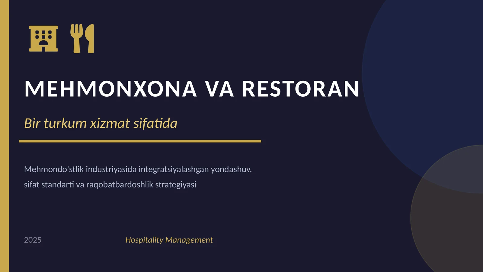 Mehmonxona va Restoran