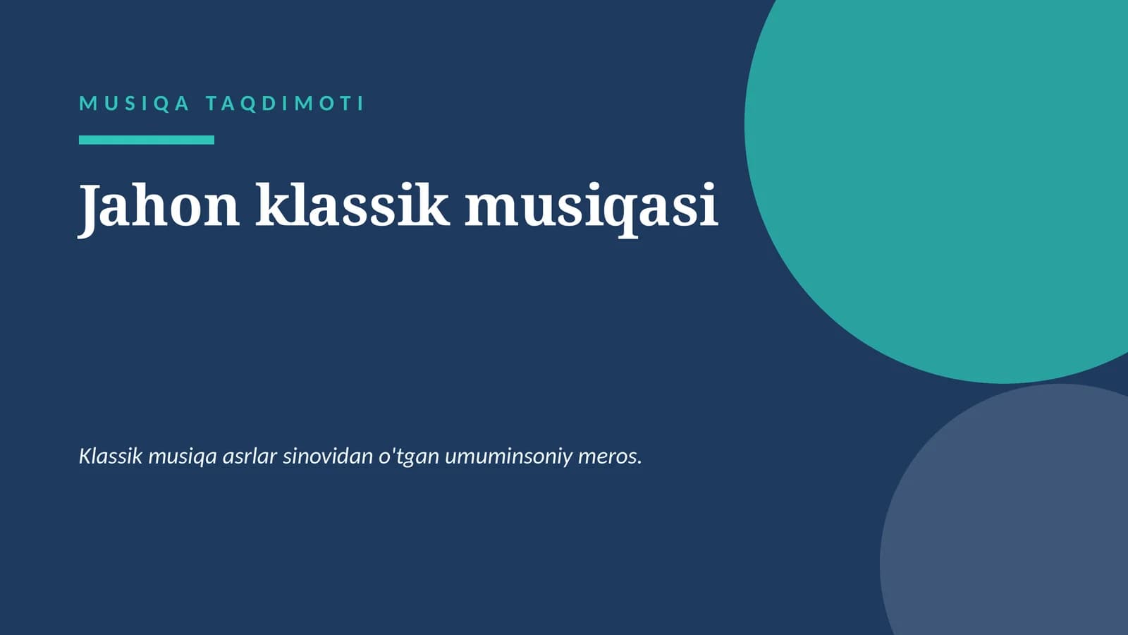 MUSIQA TAQDIMOTI