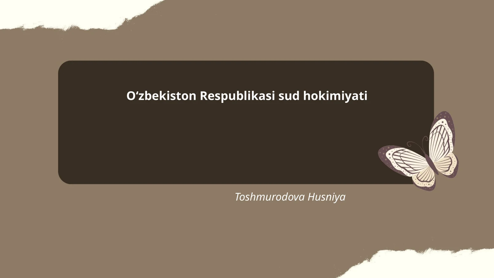 O'zbekiston Respublikasi Konstitutsiyasida sud hokimiyatining asoslari