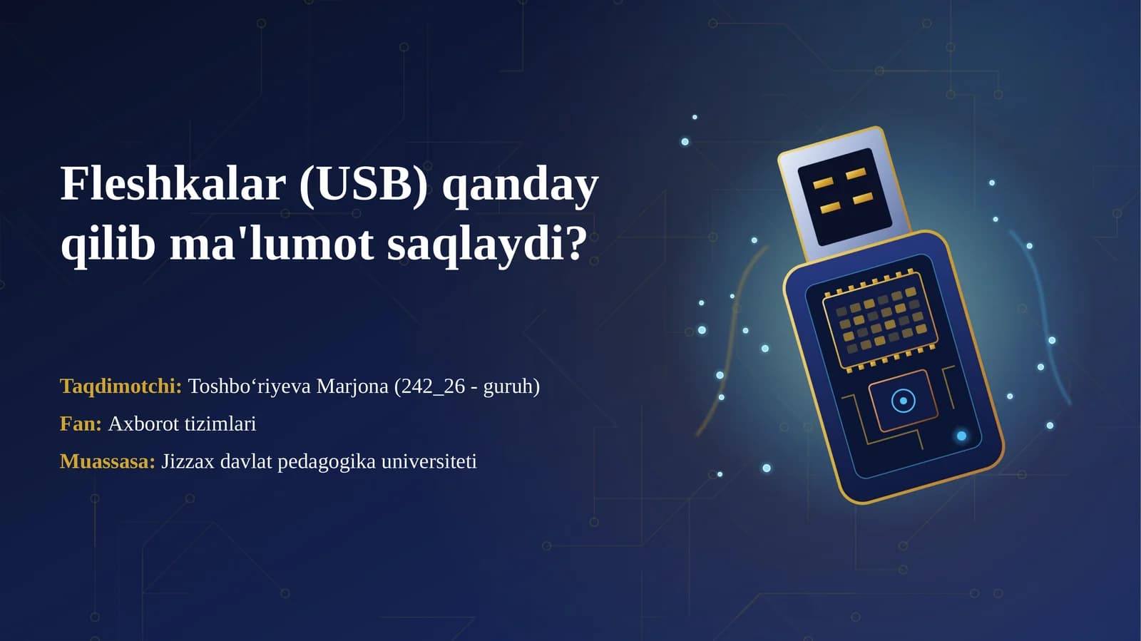 Fleshkalar (USB) qanday qilib ma'lumot saqlaydi?