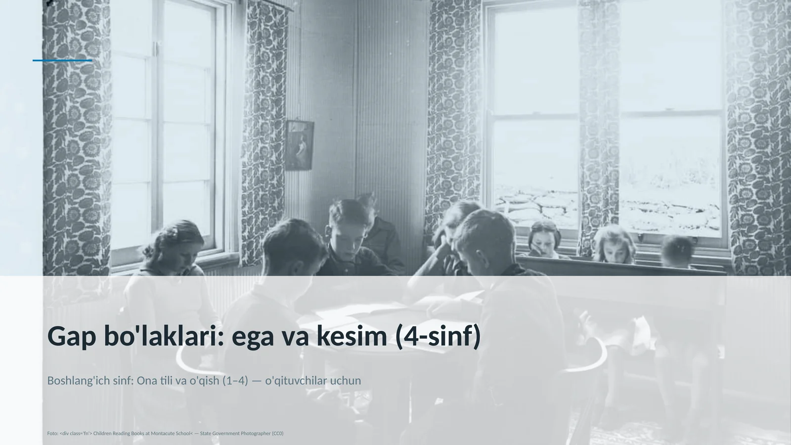 Gap bo'laklari: ega va kesim (4-sinf)