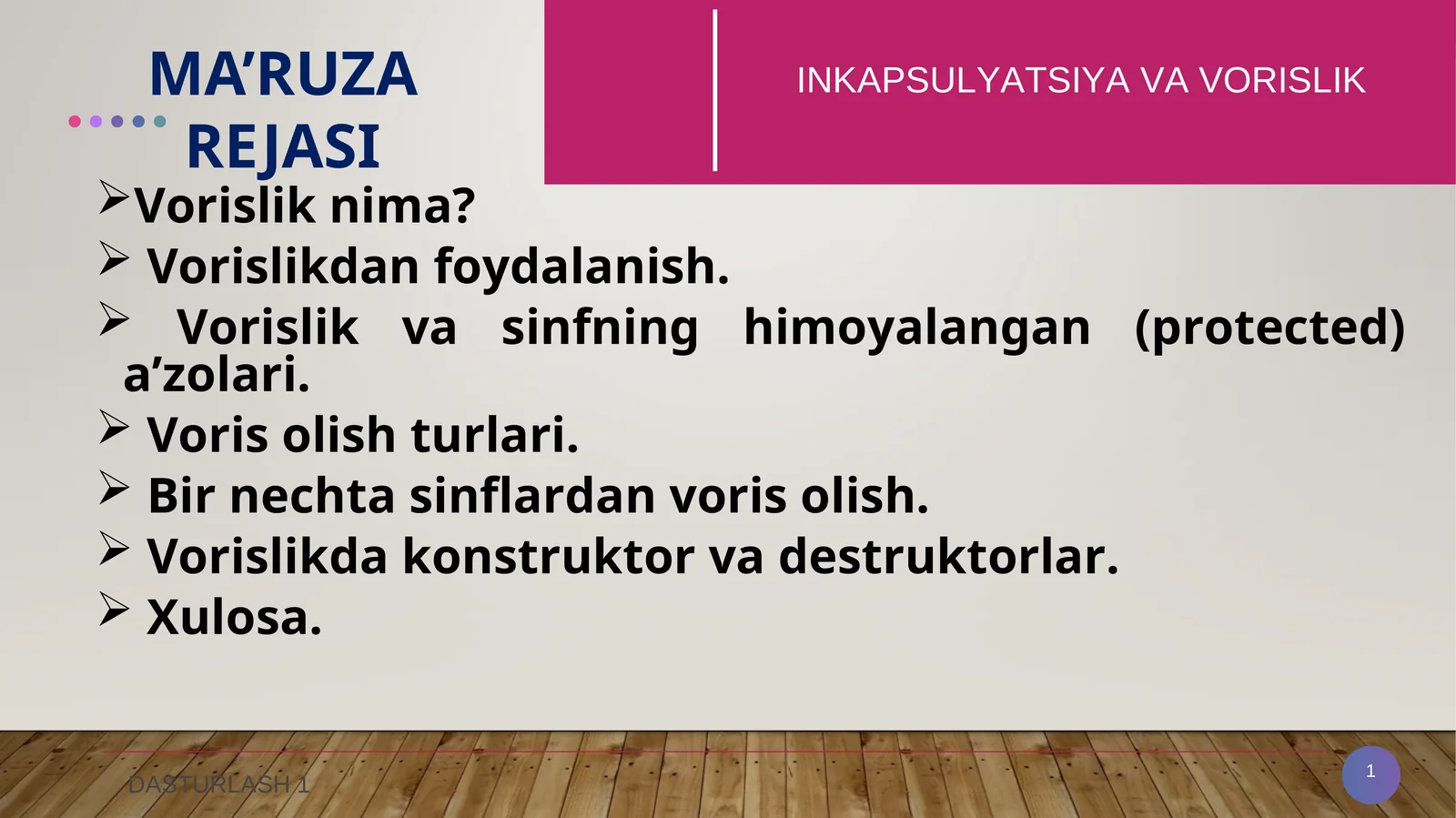 Vorislik nima?