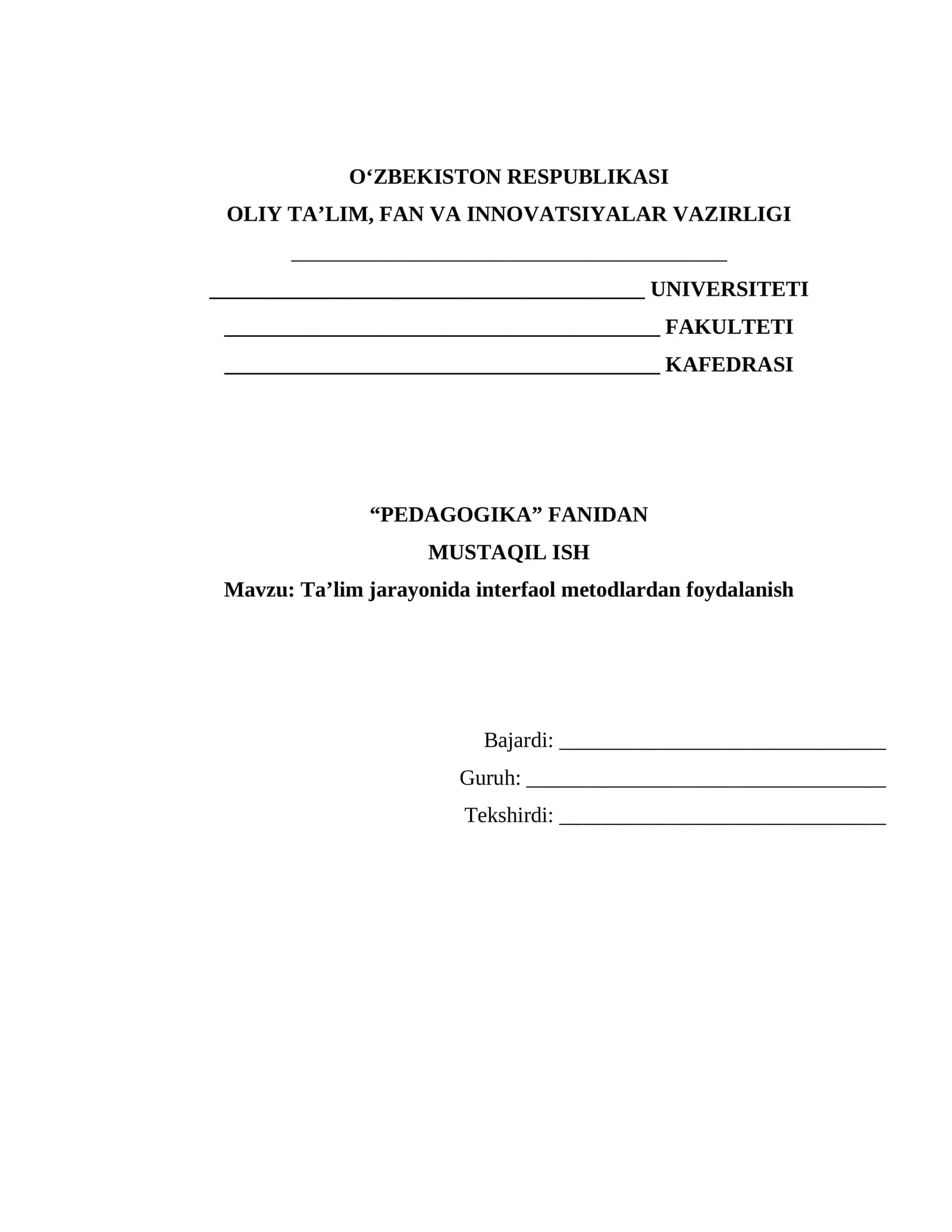 Interfaol metodlar