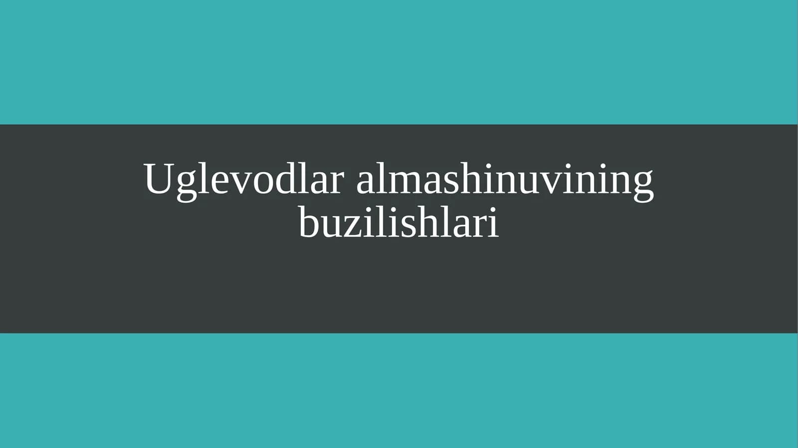 Uglevodlar almashinuvining buzilishlari