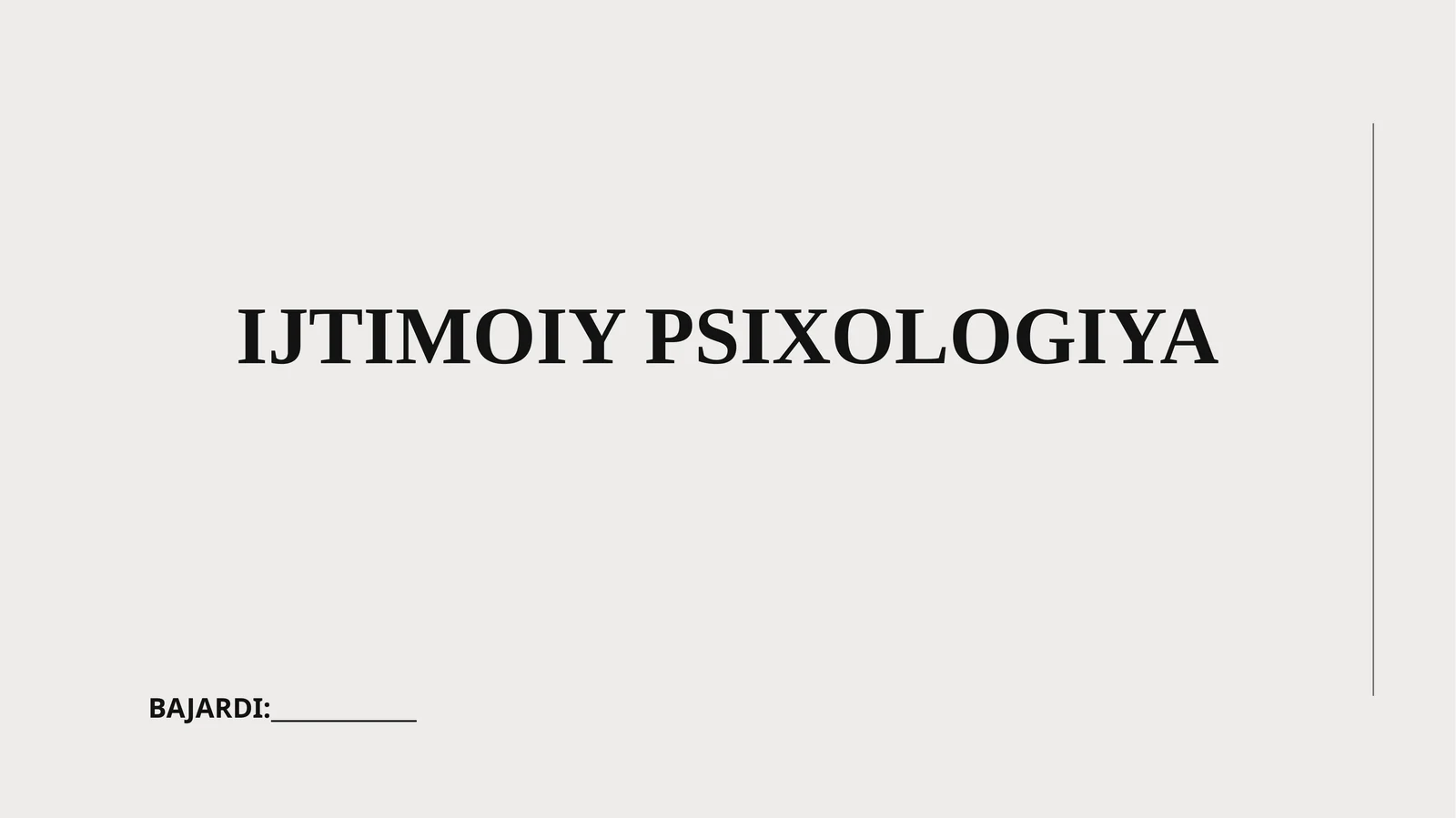 IJTIMOIY PSIXOLOGIYA