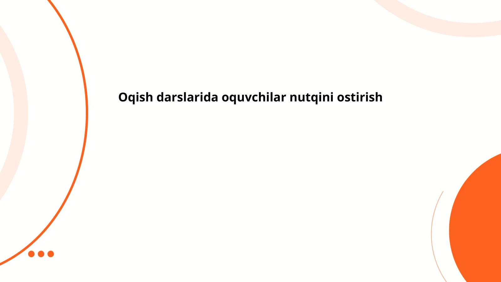 O’qish texnikasi