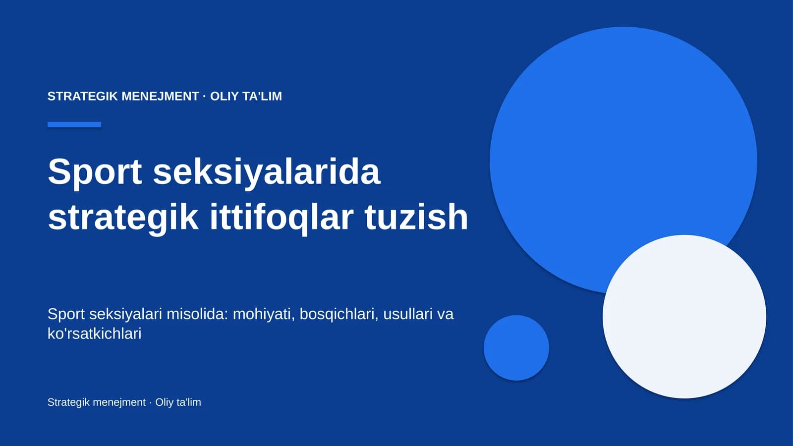 Sport seksiyalarida strategik ittifoqlar tuzish
