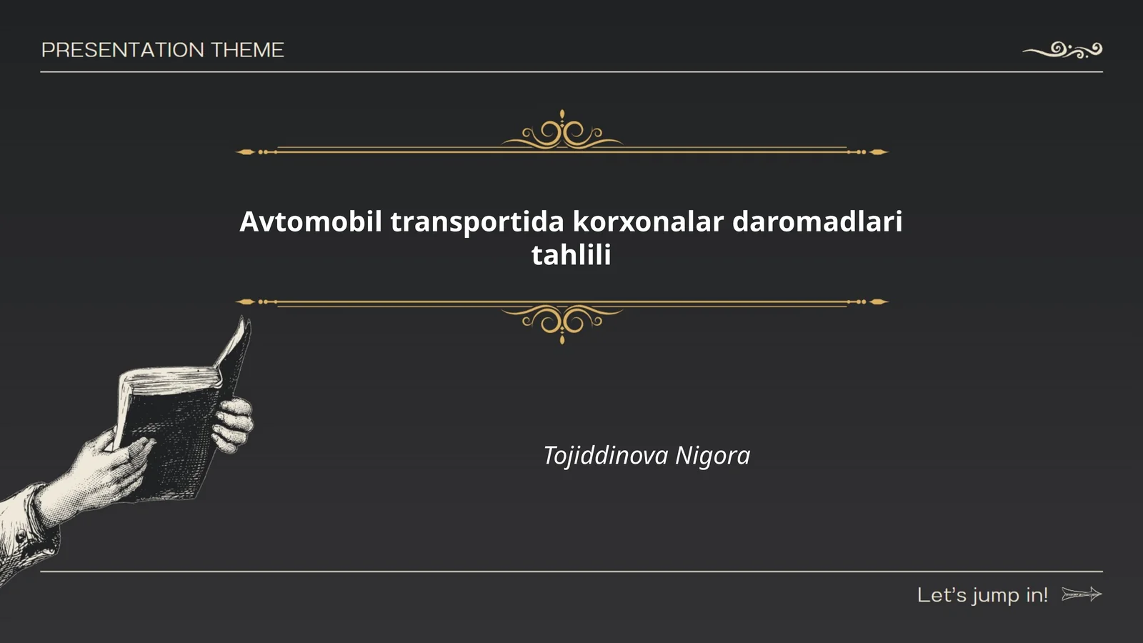 Avtomobil transportida korxonalar daromadlari tahlili