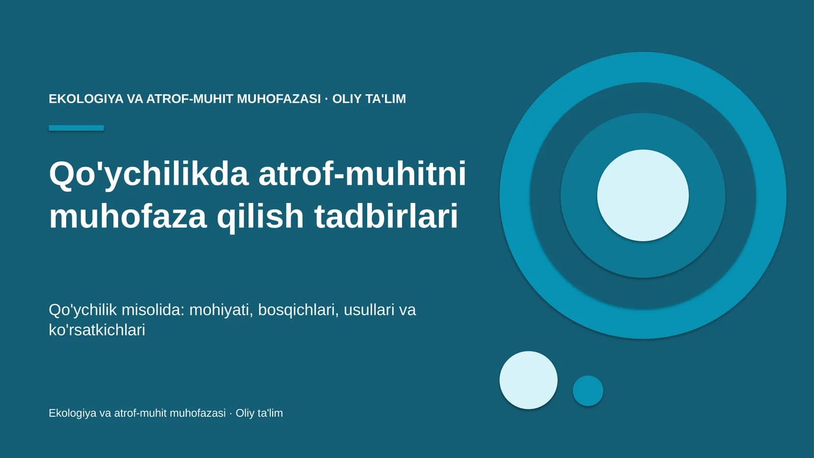 Qo'ychilikda atrof-muhitni muhofaza qilish tadbirlari