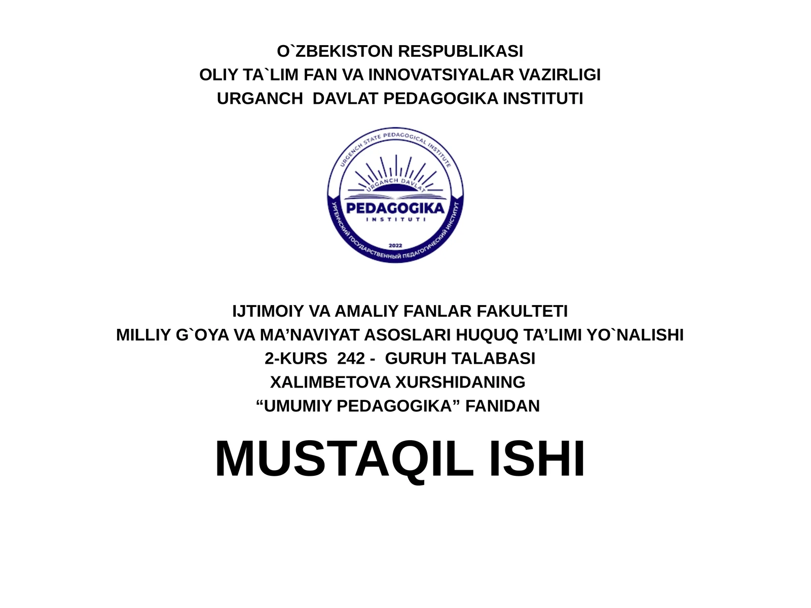 Abu Nasr Farobiyning pedagogik qarashlari