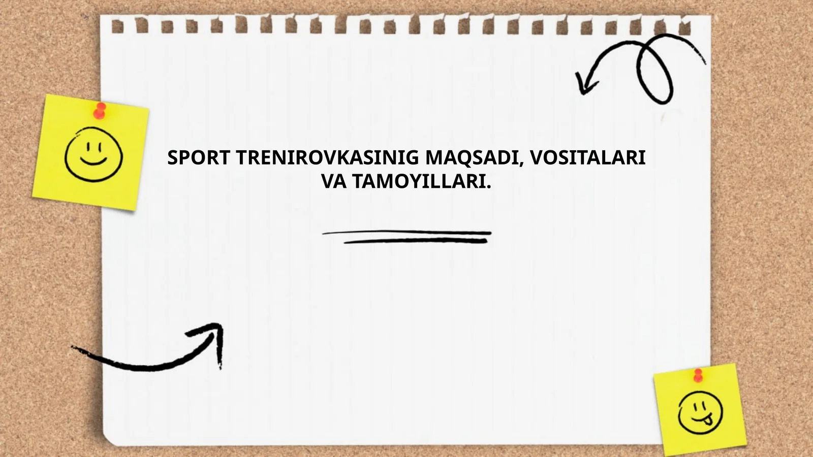 SPORT TRENIROVKASINIG MAQSADI, VOSITALARI VA TAMOYILLARI
