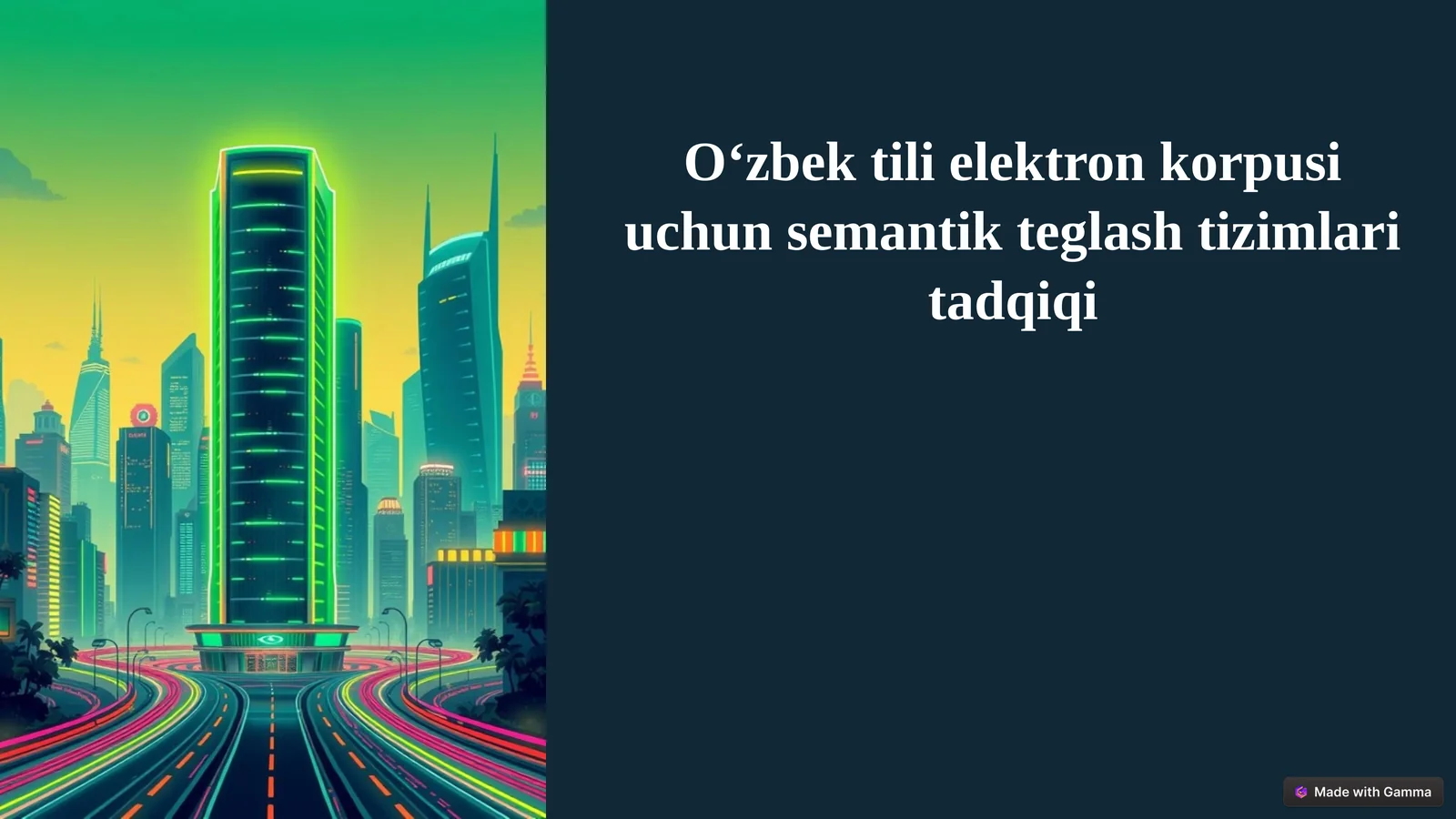 O‘zbek tili elektron korpusi uchun semantik teglash tizimlari tadqiqi