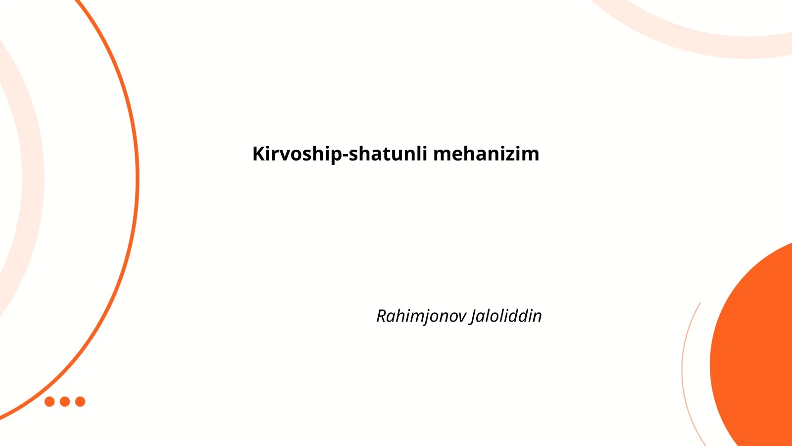 Kirvoship-shatunli mehanizim
