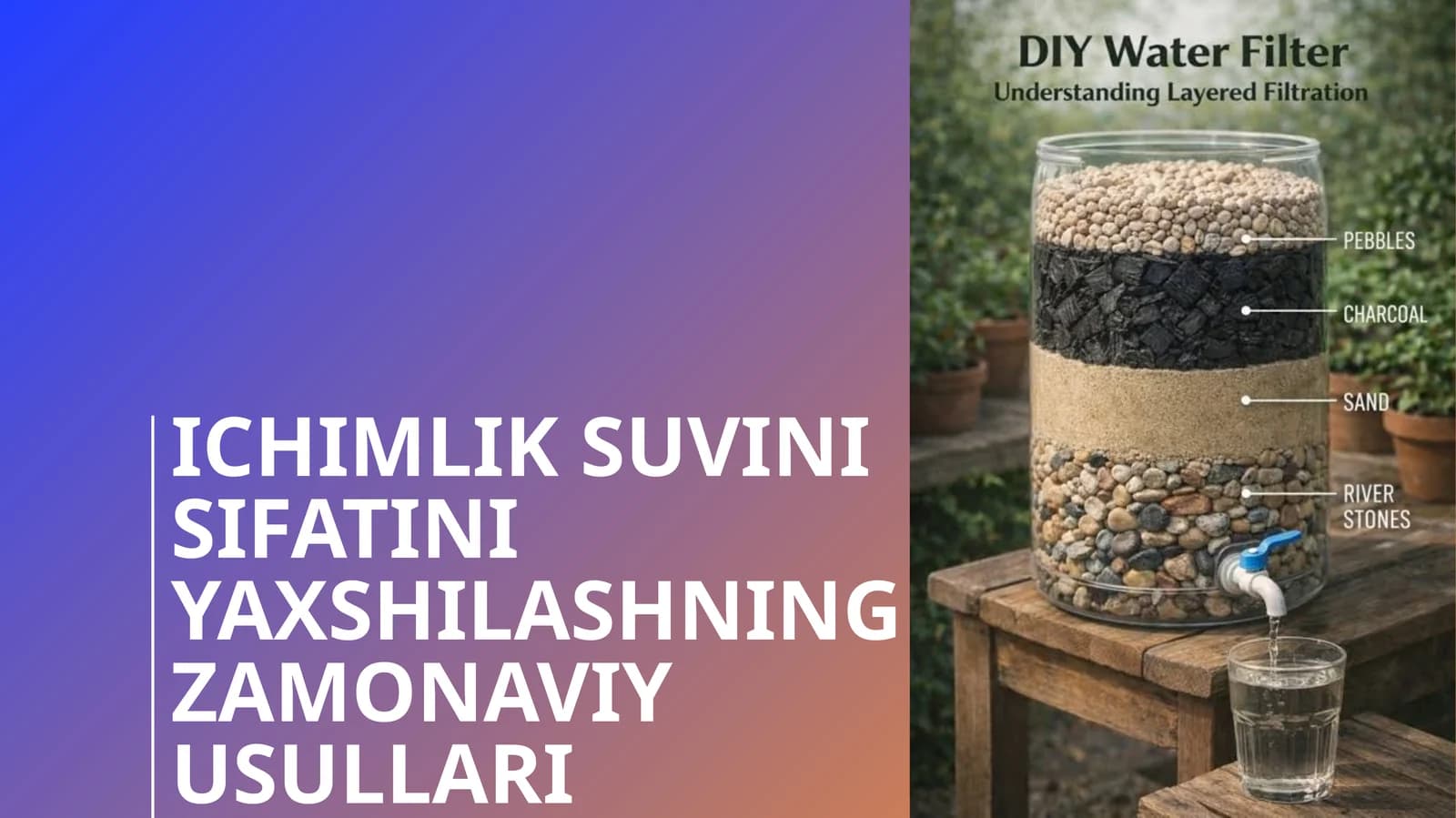 Ichimlik suvinisifatiniyaxshilashning zamonaviy usullari