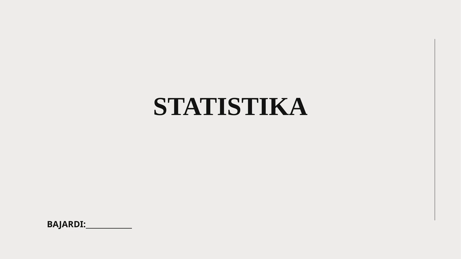 STATISTIKA
